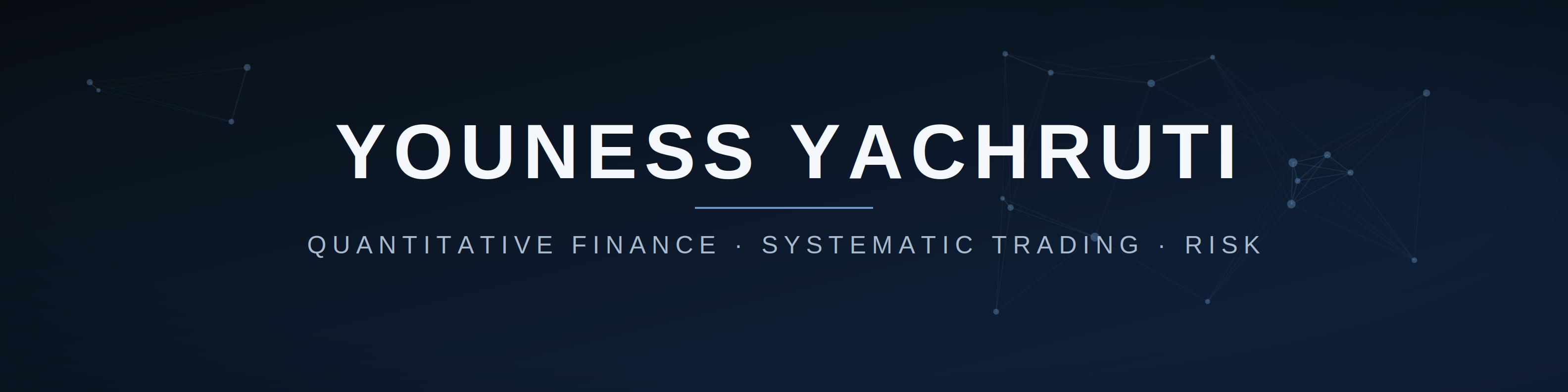 Youness Yachruti — Quantitative Finance, Systematic Trading, Risk